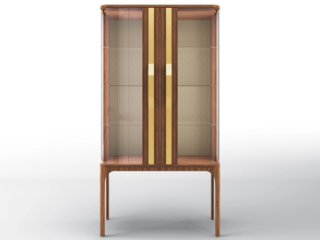 VENUS - Walnut display cabinet with doors by BRUNO ZAMPA - view 2